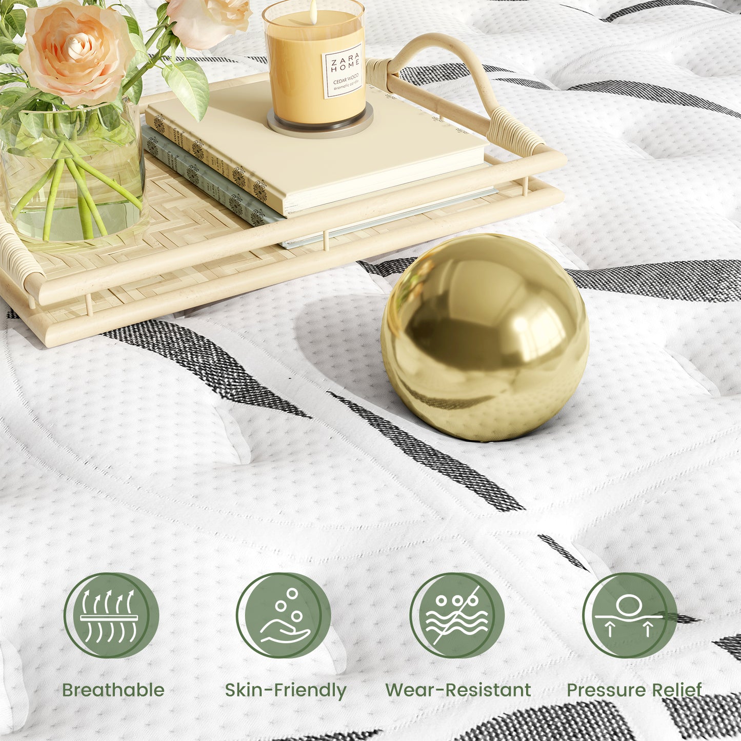 Naiveer Luxury Series 10 INCH Hybrid Mattress with Memory Foam