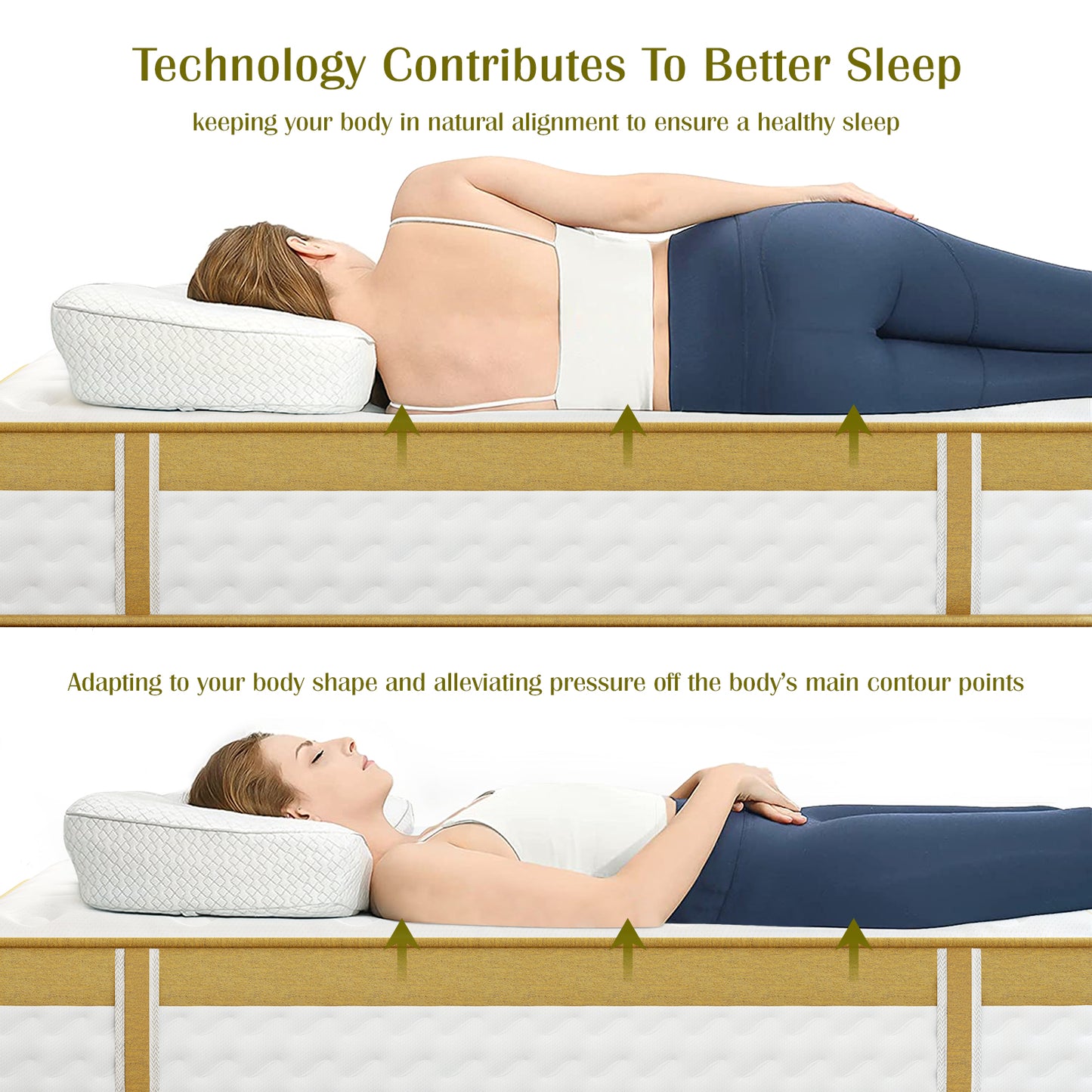 Naiveer 10 Inch Gel Memory Foam Hybrid Mattress in a Box with Pocketed Springs