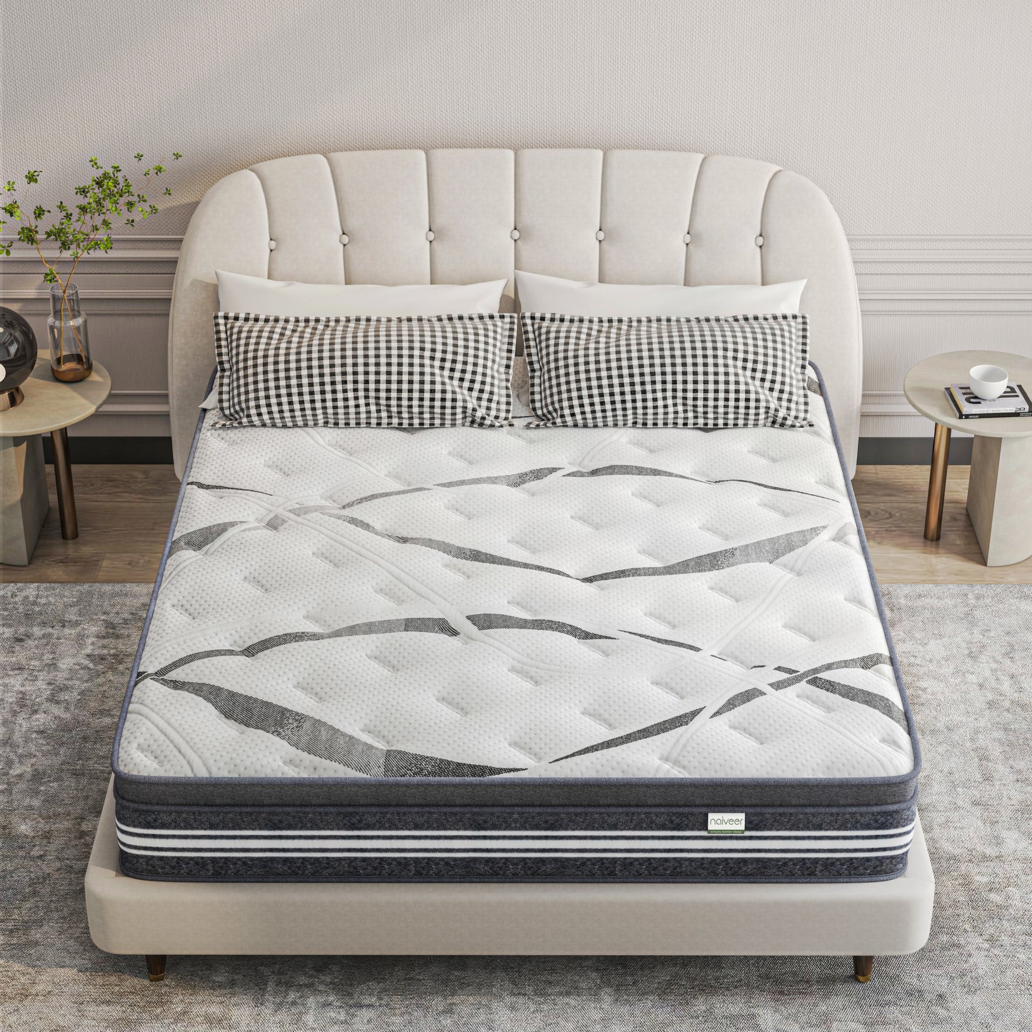 Naiveer Luxury Series 10 INCH Hybrid Mattress with Memory Foam