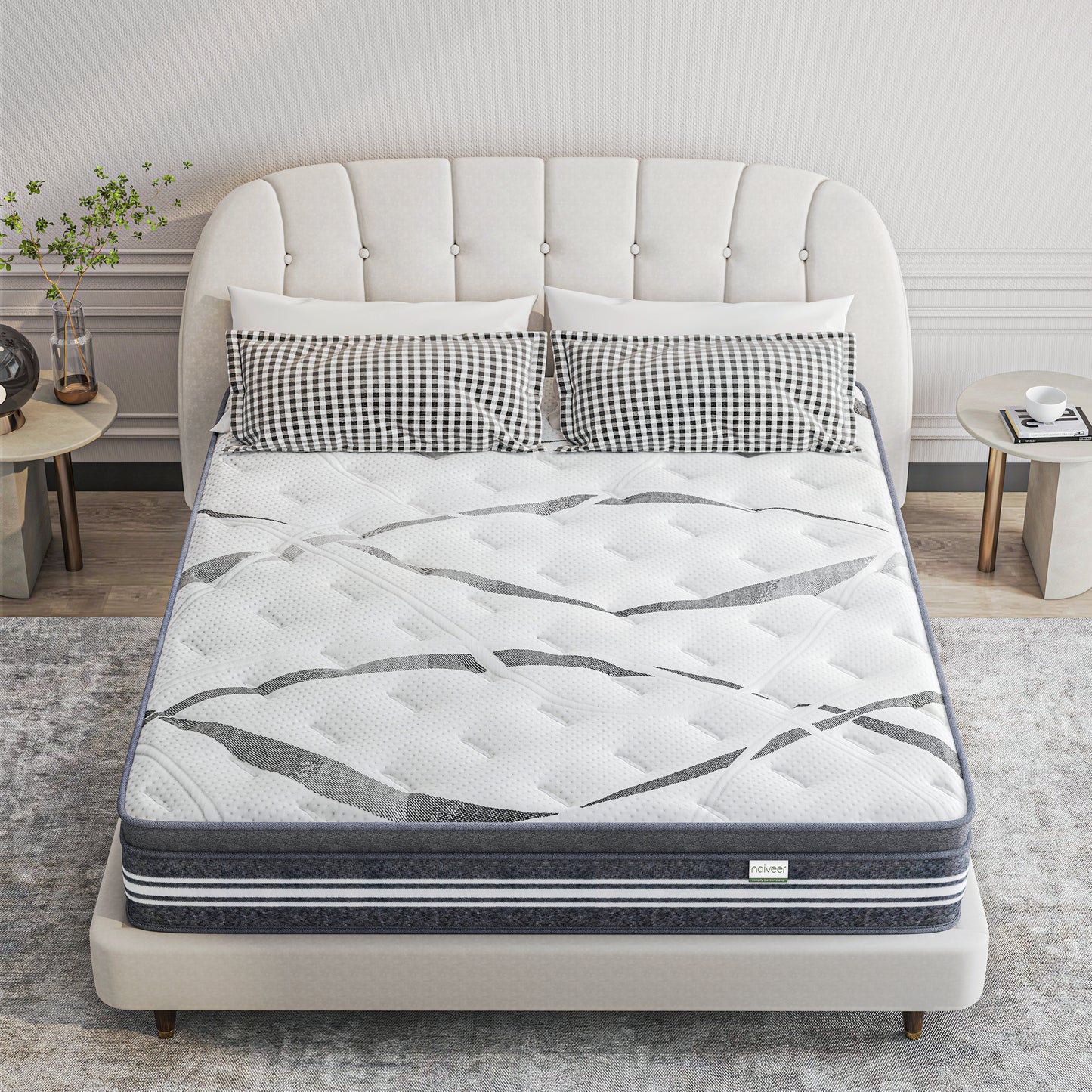 Naiveer Luxury Series 10 INCH Hybrid Mattress with Memory Foam